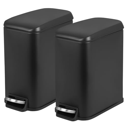 Caneca de basura pequeña 5 litros con tapa negra