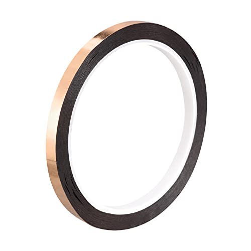 Image of MECCANIXITY Metalized Polyester Film Tape,0.2inch x 54.6yds. Adhesive Mirror Finish Decor Tape for Detailing Accent Wall,Wardrobe Crafts Tape 50m x 5mm,Rose Gold Tone
