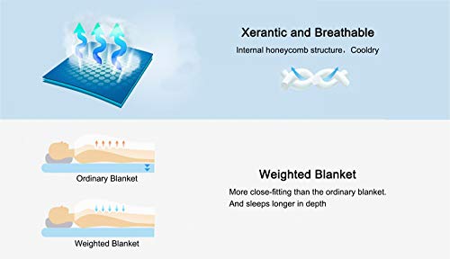 Findpanda Adult Weighted Blanket 20 Lbs Queen Size (60"X80",Dark Grey), Premium Fabric With Glass Beads #TOP4