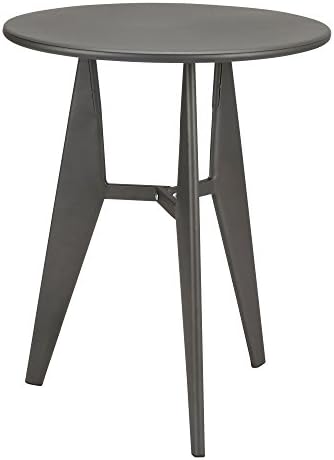 Fat Catalog ALT-GNE-1006-SO Metal Modern Industrial Café Table, Gun Metal