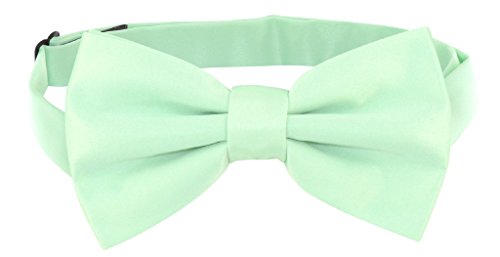 Vesuvio Napoli BOWTIE Solid LAUREL GREEN Color Men's Bow Tie for Tuxedo or Suit
