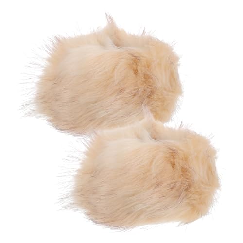 BESPORTBLE Fluffy Faux Fur Wrist Cuffs Stylish Arm Warmers for Women Winter Fashion