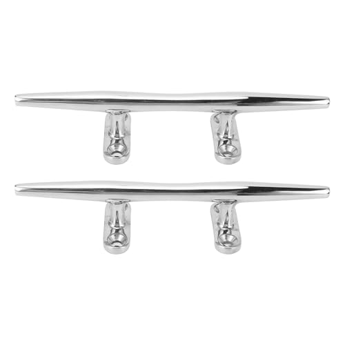 Open Base Boat Cleat, Heavy Duty Marine Cleat for Secure Docking Stainless Steel Easy Installation Tie Docks Piers Watercraft Ideal Small to Medium Boats Applications Saltwater