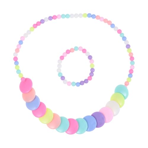 GAROZATION Joyas para Niñas con Collar y Pulsera Diseño Floral Divertido Accesorios para Fiestas y Regalos de Cumpleaños Infantiles