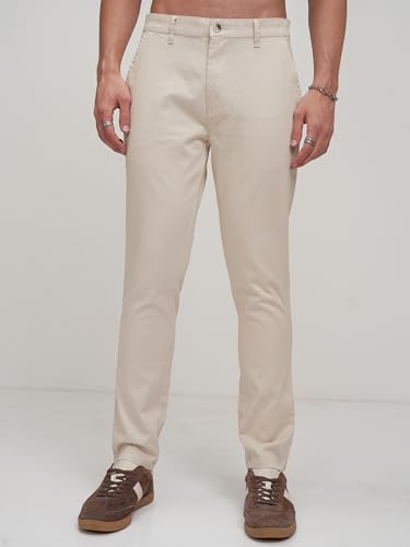 Image of Highlander Men's Slim Fit Formal Trousers | Ankle Length |Smart Trousers for Men | Chino Trousers for Men|Elegant Design | Comfortable Fabric for Daily Work & Formal Occasions