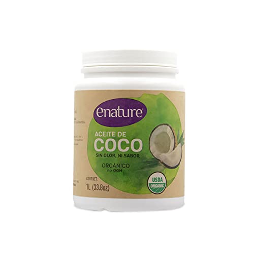 Enature Aceite de Coco Orgánico Sin Olor ni Sabor, 1 l
