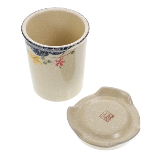 LOPUNER Soporte para Palillos de Cerámica Estilo Japonés Diseño Simple y Funcional para Almacenar Cucharas y Utensilios en Cocina