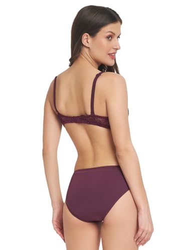 Image of Full Coverage Comfortable Wireless Padded Bra and Hot Panty Set for Women's and Girls