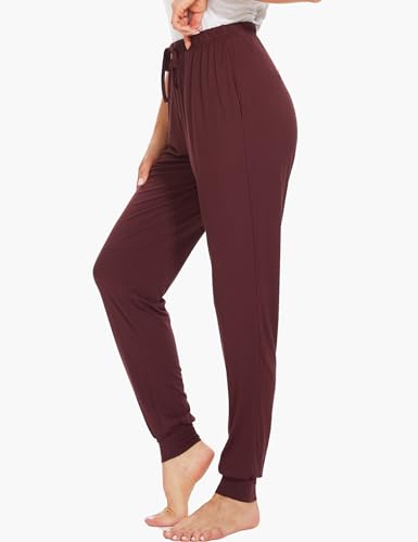 Image of GYS Women's Pajama Pants - Viscose Made from Bamboo, Joggers Pants with Pockets Comfy Lounge Sleep Pants Pj Bottoms