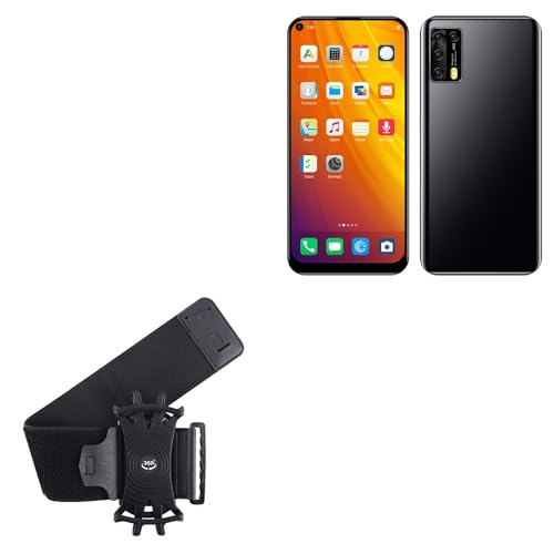 BoxWave Holster Compatible with Murena One - ActiveStretch Sport Armband, Adjustable Armband for Workout and Running - Jet Black