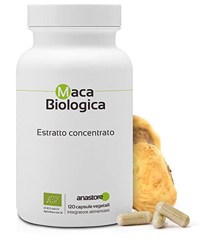 MACA BIOLOGICA * 500 mg / 120 capsule * Estratto concentrato 4:1 * Energia, Equilibrio emozionale, Vitalità