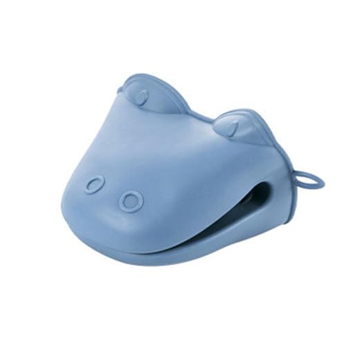Manoplas de horno de silicona resistentes al calor con diseño de dibujos animados para microondas, agarre antideslizante, aislamiento térmico, clip para hornear