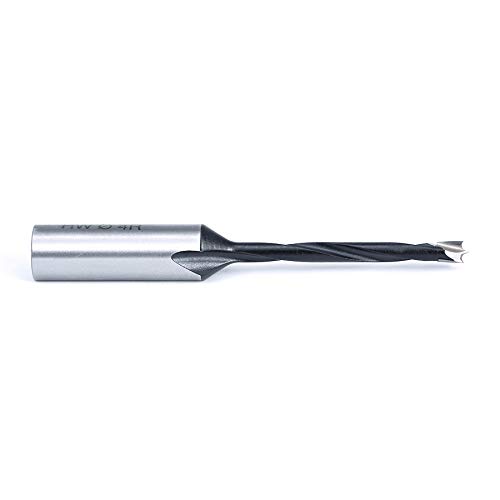 Amana Tool - 202004 Carbide Tipped Brad Pt. Boring Bit R/H 4mm Dia x 77mm Long x 10mm Sh