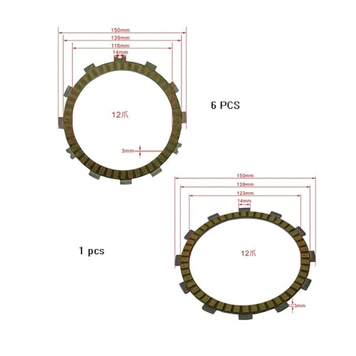 Plaques d'embrayage moto friction SV650 SFV650 DL650A DL650XA V-Strom 7 disques