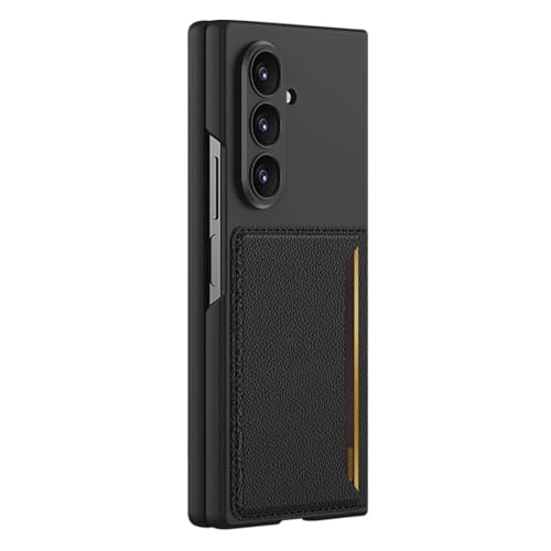 LUNBER-ARMOR�EFor Galaxy Z Fold8 �P�[�X �ϏՌ� �J�o�[ �܂肽���݌^ PU���U�[ �J�[�h���[�t�� �V���v�� ������ For �M�����N�V�[ �t�H�[���h8 �ی�P�[�X(�u���b�NA)