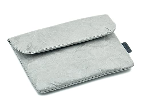 Vintage/Retro Style Tyvek Paper Tablet Sleeve Case, Bag, Pouch for Kindle 6 inch, Oasis 7 inch, e-Rader, Scrapbooking Stickers Organizer (Gray, Kindle 6