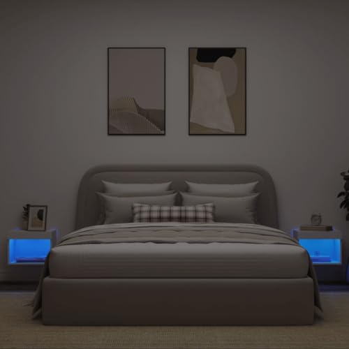 Table de chevet murale LED blanche pour illuminer vos soirées de lecture - 4
