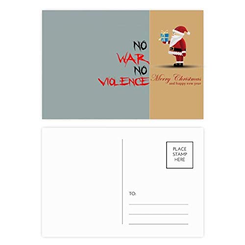 Cartes postales No War No Violence de Père Noël pour la paix dans le monde x20