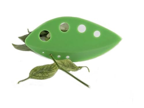 Herb Stripper 8 Holes, Green Leaf Hard Plastic, 2-1 Design, Stripping Tool, Kale Razor, Peeler For Kale, Chard, Collard Greens, Thyme, Basil, Rosemary (1 Pack)(1, Green)(2.2Inx4.8In) #TOP3