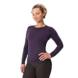 Women's Merino Long Sleeve Crew Shirt by Woolly | RWS Certified | Soft, Stink Free, Seattle Designed - Plum Purple - S