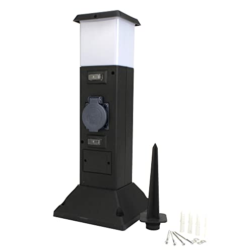 UNITEC Steckdosenverteiler für den Außenbereich, Gartensteckdose, 2...