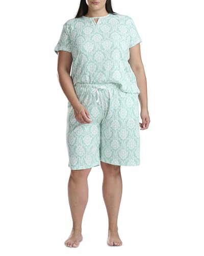 Image of Karen Neuburger Women's [Plus Size] Short Sleeve Bermuda Short Pajama Set