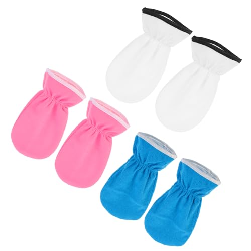 WOFASHPURET Paraffin Wax Mittens Set 3 Pairs Hand Spa Gloves Moisturizing Hand Masks for Dry Skin
