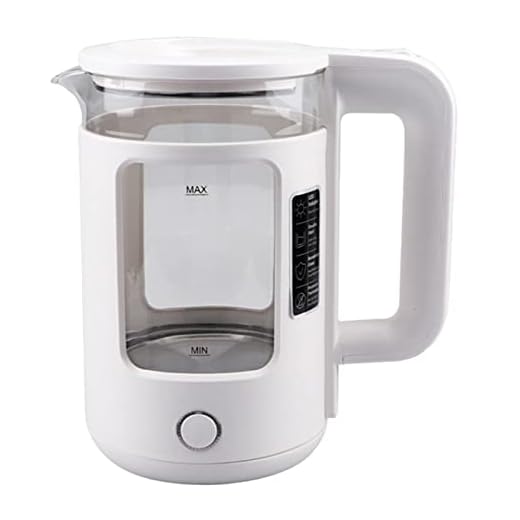 HAPED Hervidor eléctrico 2000W, hervidor de acero inoxidable 2L con placa de calefacción y tapa interior, hervidor de té de vidrio de apertura ancha