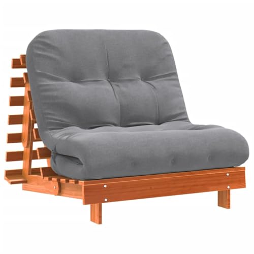 Teenpull Canapé-lit futon en Bois de pin Massif avec Matelas 90x206x11 cm, Dossier réglable Pliable, Banquette Convertible modulable pour Salon Chambre...