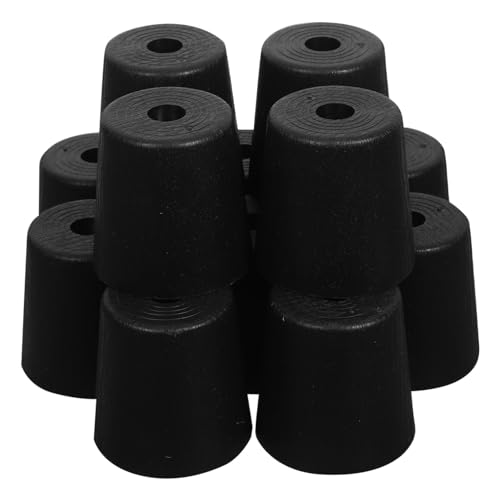 Patas de sofa de plastico OSALADI tornillos de pierna conicos reemplazo de muble negro 12 juegos 2