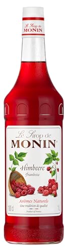 Monin Sirup Himbeere (1 x 1 0l) - für erfrischende Cocktails und Desserts - intensiv fruchtiger Himbeergeschmack - natürliche Zutaten