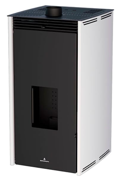 BRICOSOL ESTUFA DE PELLET SIN ELECTRICIDAD BRONPI MODELO FREE 11 KW MARFIL