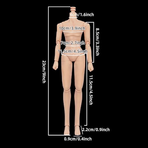 Muñeco BJD articulado 1/8 sin cabeza tipo masculino miniatura 2