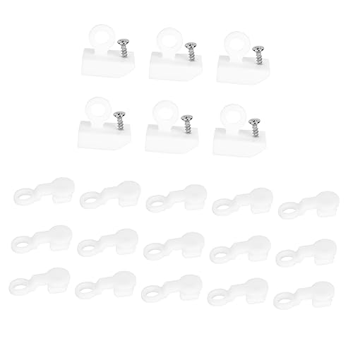 VOSAREA 1Set Plastic Curtain Track Rollers with Smooth Glide Functionality for Easy Curtain Movement for Windows Closets Bedrooms and More Rollers End Caps