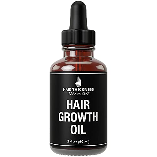 Best Organic Hair Growth Oils Guaranteed. Stop Hair Loss Now by Hair Thickness Maximizer. Best Treatment for Hair Thinning. Hair Thickening Serum with Organic Wild Black Castor, Jojoba, Argan Oil 2oz