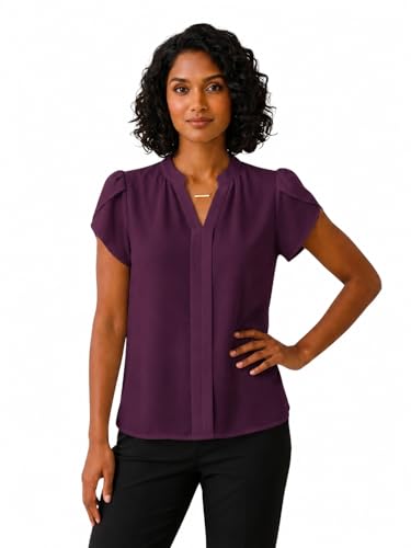 Image of Keiraa Women Blouse Half Sleeves Office Lady Shirt Women Tops