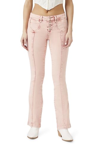 Forever 21 Women's Seamed Mid-Rise Bootcut Jeans2