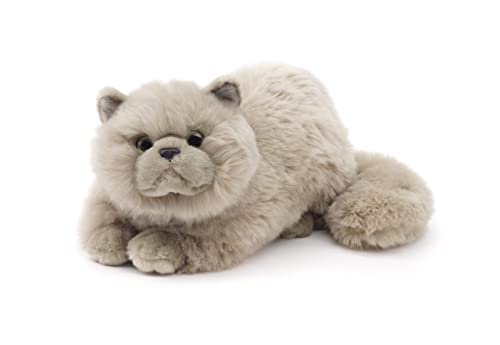 Uni-Toys - Perserkatze grau, liegend - 31 cm (Länge) - Plüsch-Katze - Plüschtier, Kuscheltier