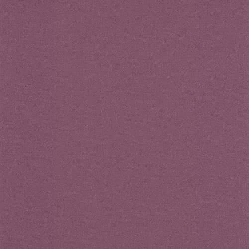 LUTECE Papier Peint Uni | Prune | Vinyle sur Intissé | 51173213 | Chambre, Salon, Couloir, Séjour