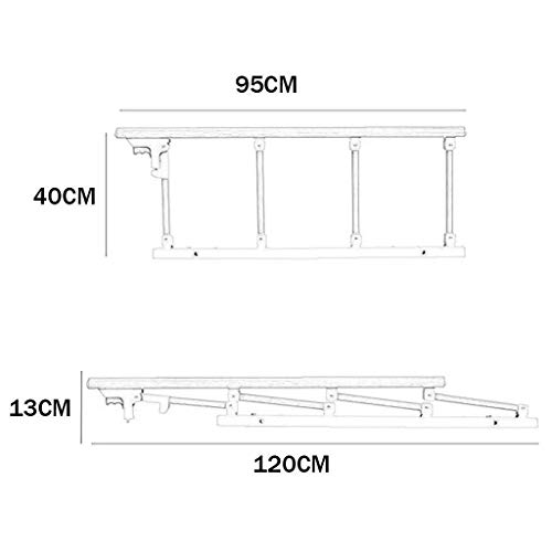 Barre d'appui de sécurité pour lit adulte 95x40 cm - Modèle E