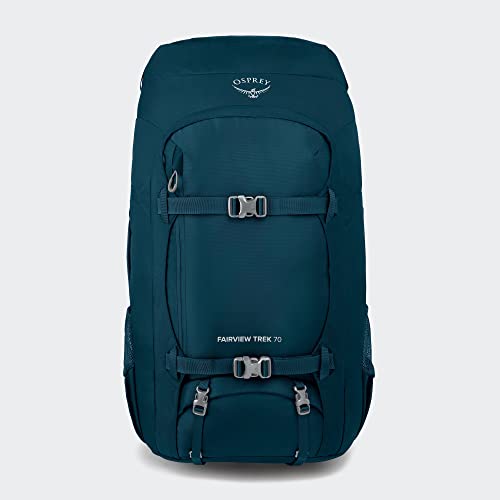 Image of Osprey Fairview Trek 70L Women's Travel Backpack, Night Jungle Blue