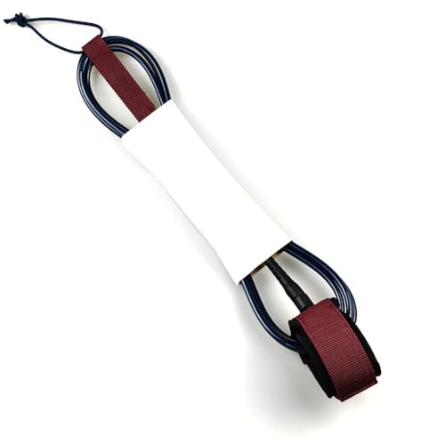 LZM-DIEWLEI Surfboard Leash TPU Bodyboard Leash Premium Surfboard Legrope Coiled Footstrap Retractable Board Security Leashes for Shortboard, Longboard, Paddleboard(Blue,9ft 7mm)