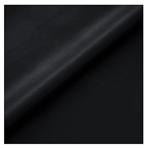 Faux similicuir en tissu vinyle noir haut de gamme 145 cm pour vêtements couture et design