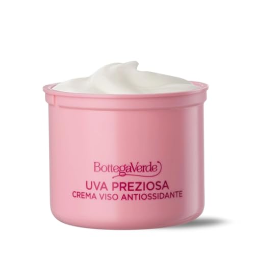 Bottega Verde - Uva Preziosa Ricarica Crema Viso, 50ml, Antiossidante e Idratante, con Estratto Iperfermentato di Uva Rossa, per Pelli Normali