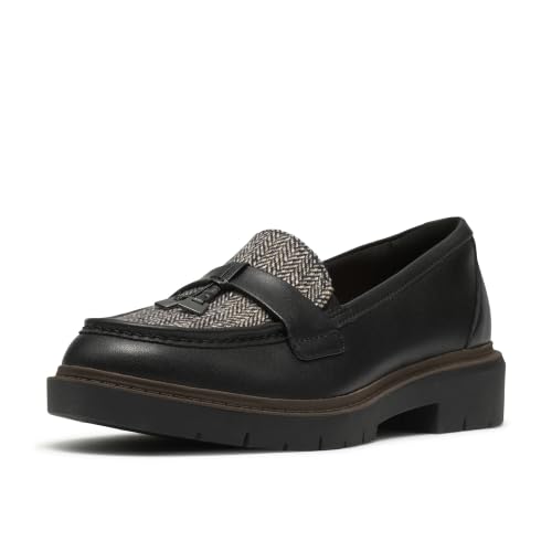 Clarks Damen Westlynn Bella, Schwarzes Kombi-Leder, 6 – Ansicht 1