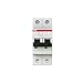 Price comparison product image ABB S202-D20 Miniature Circuit Breaker, 2 Pole, Type D, 6/10kA Breaking Capacity, 20 Amp Current (2CDS252001R0201)