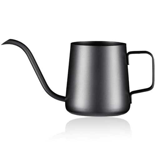 PARACITY Pour Over Gooseneck Kettle Spout Coffee TeaPot 12oz Hanging Ear Hand Blunt Long Narrow Coffee Kettle,for Coffee Maker Carafe, Camping Coffee Pot for Travel Coffee Maker Outdoor.