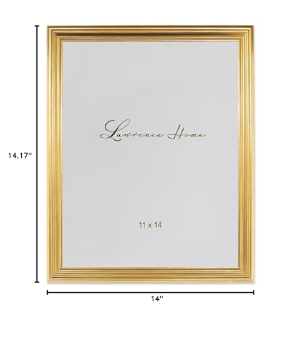 Image of Lawrence Frames 11x14 Sutter Burnished Gold Picture Frame (536211)
