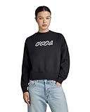 G-STAR Para Mujer Sudadera Cornely Raw Dot Raglan, Negro (dk Black D24375-D562-6484), S