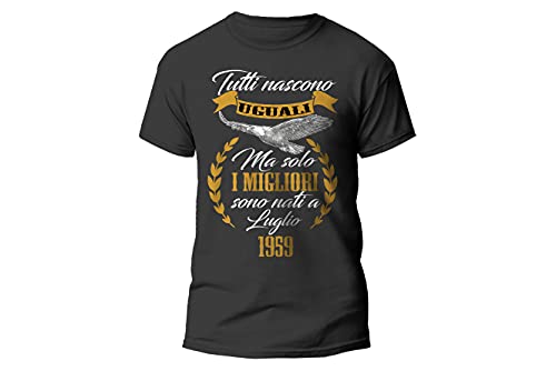 Maglietta Compleanno Uomo Tutti Nascono Uguali ma